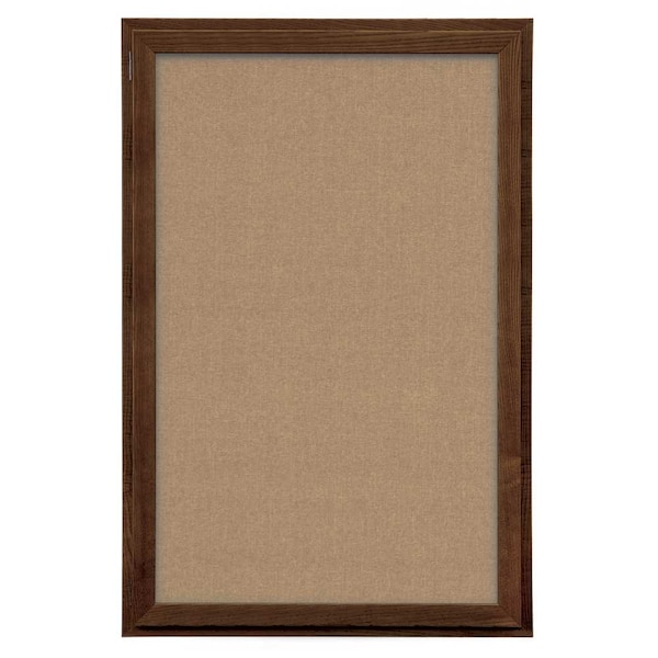 Indoor Enclosed Combo Board, 72"x36", Satin Frame/Blue & Cobalt